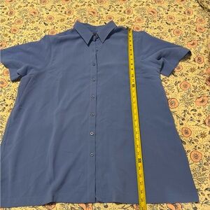 Lands' End Women's Blue Button Down Shirt